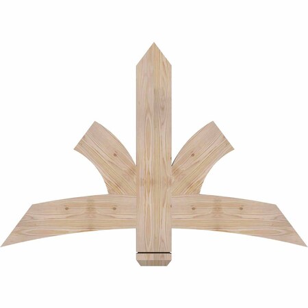 Ekena Millwork Davenport Smooth Timber Gable Bracket, Douglas Fir, 48"W x 32"H x 1 1/2"D x 5 1/2"F, 16/12 Pitch GBW048X32X0206DAV00SDF